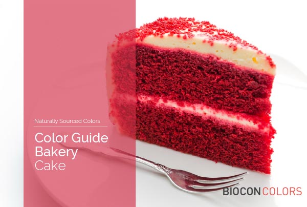 Coloring bakery and pastry, BioconColors, natural colors, natural colours, food colouring, colouring foodstuff, natural pigments, hues, red velvet cake